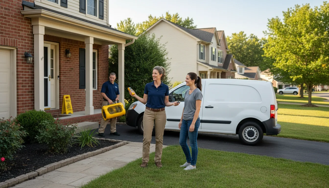 Residential water damage restoration in Starks, LA